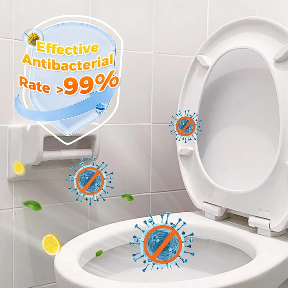 Toilet Deodorizer Bathroom Cleaner Tablet Pack of 1 (12 Pcs)